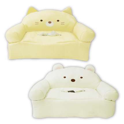 すみっコぐらし レザー風ソファー型ティッシュケースカバー
