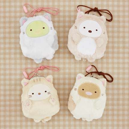 すみっコぐらし ぽかぽかねこびより ぬいぐるみがまぐち