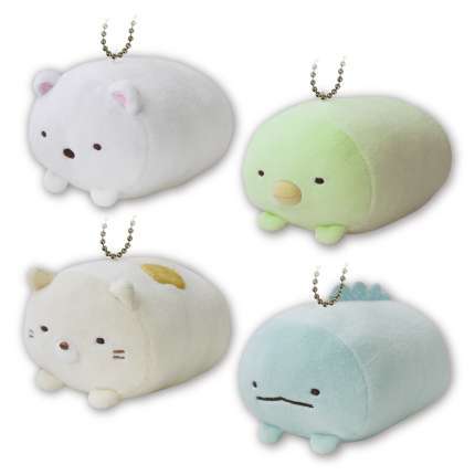 すみっコぐらし ボールチェーン付きもちもちうつぶせぬいぐるみ