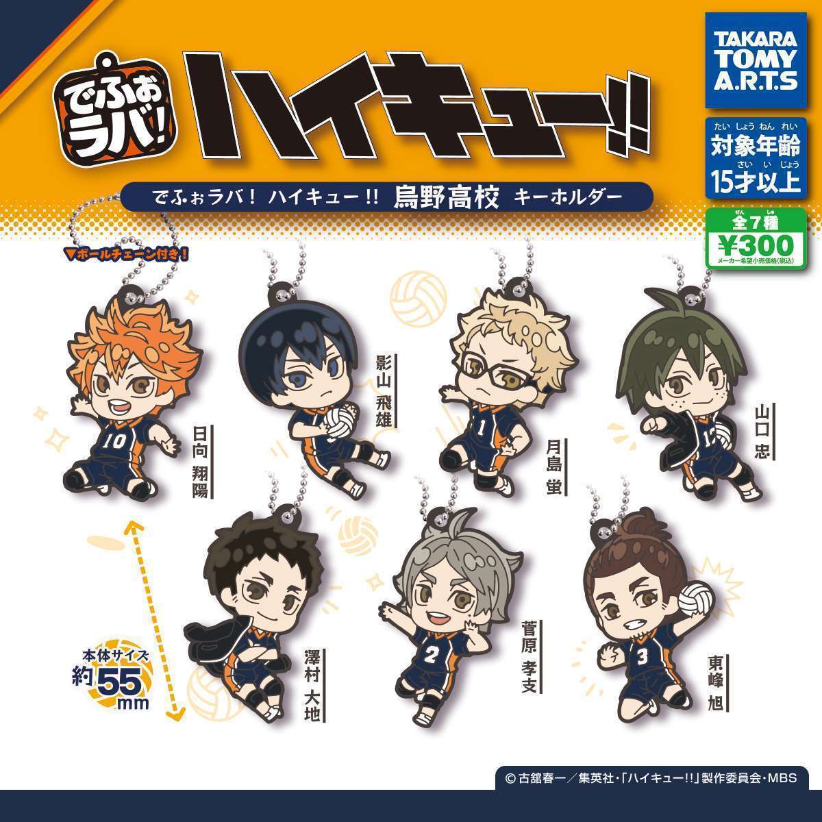 でふぉラバ! ハイキュー!!　烏野高校キーホルダー