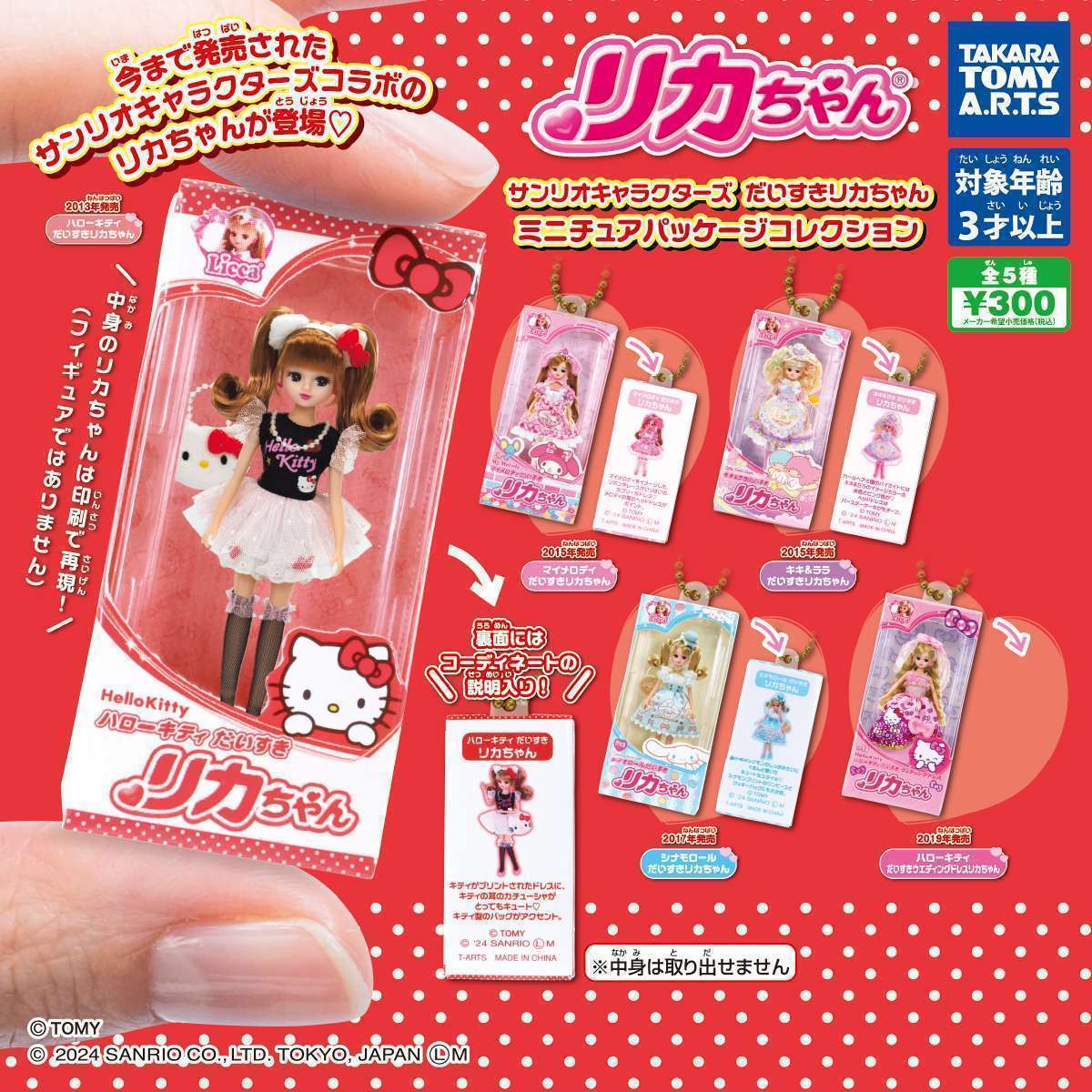 サンリオキャラクターズだいすきリカちゃん ミニチュアパッケージコレクション