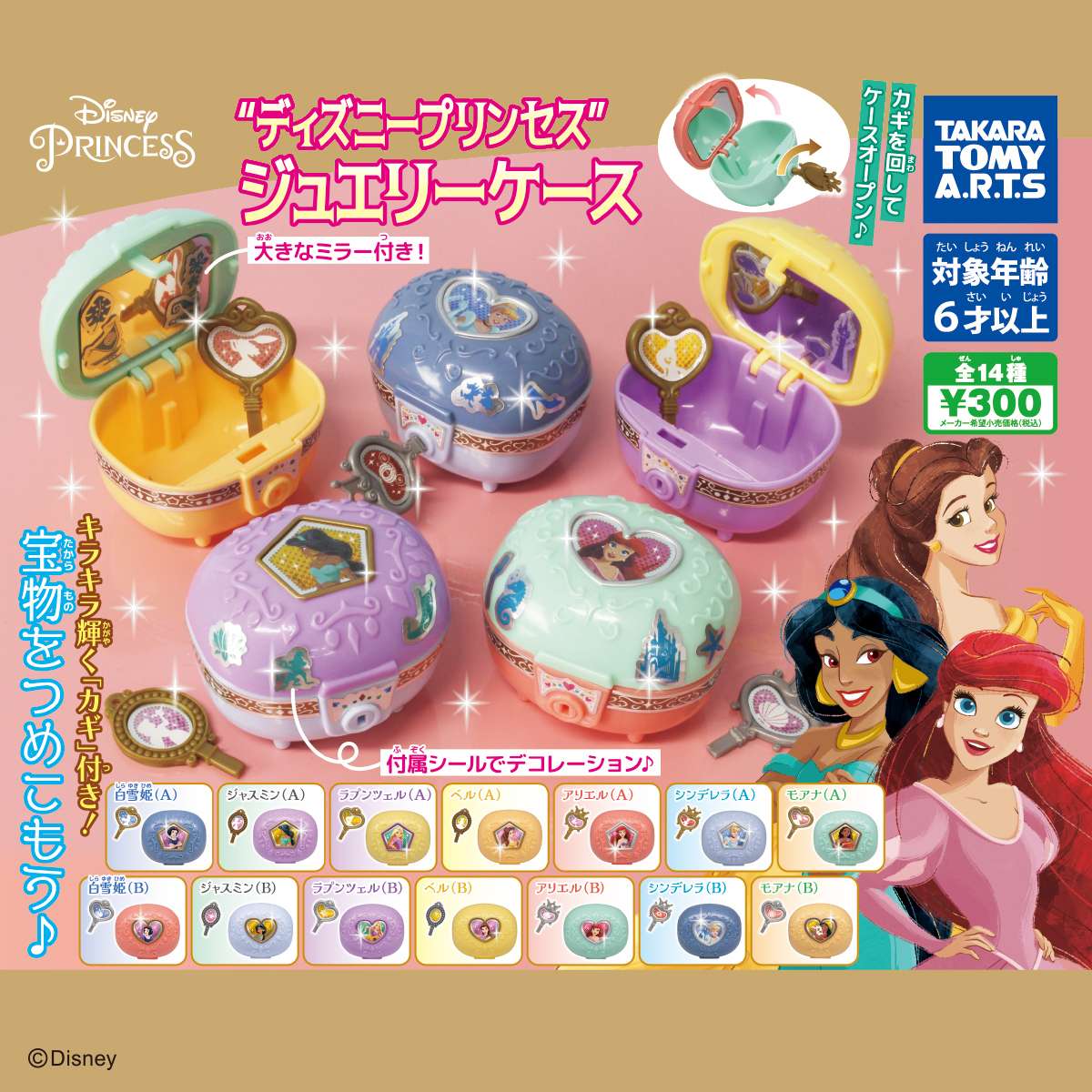 ディズニープリンセス プリンセスジュエリーケース