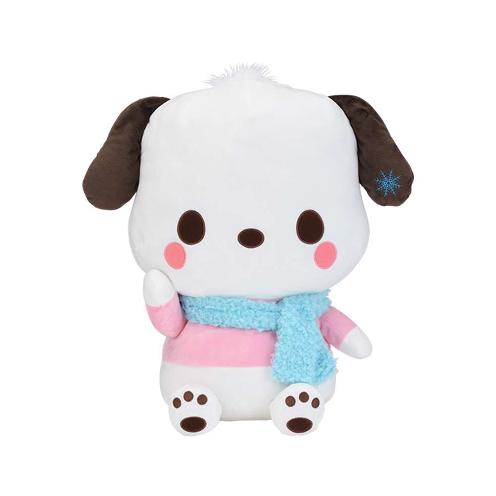ゆるかわ　サンリオキャラクターズ　スーパーギガジャンボなかよしマフラーぬいぐるみポチャッコ