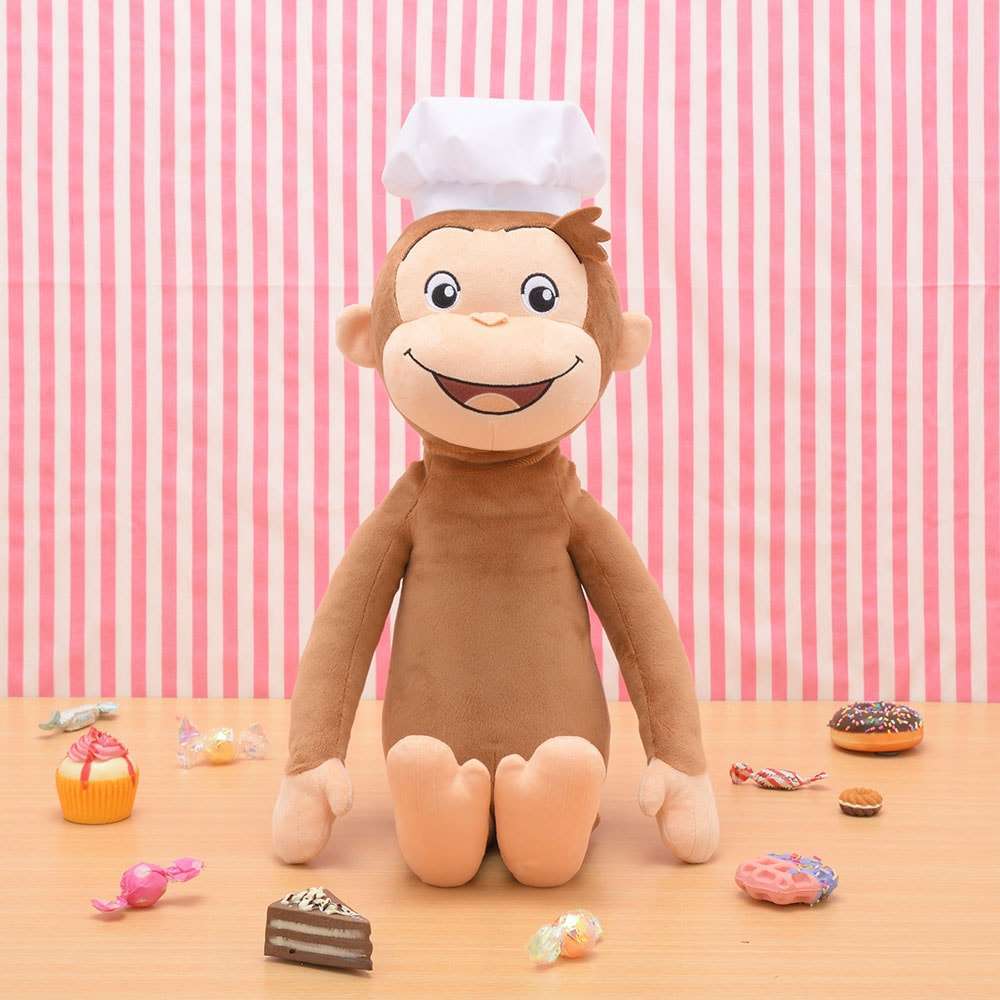 おさるのジョージ メガジャンボコック帽ぬいぐるみ