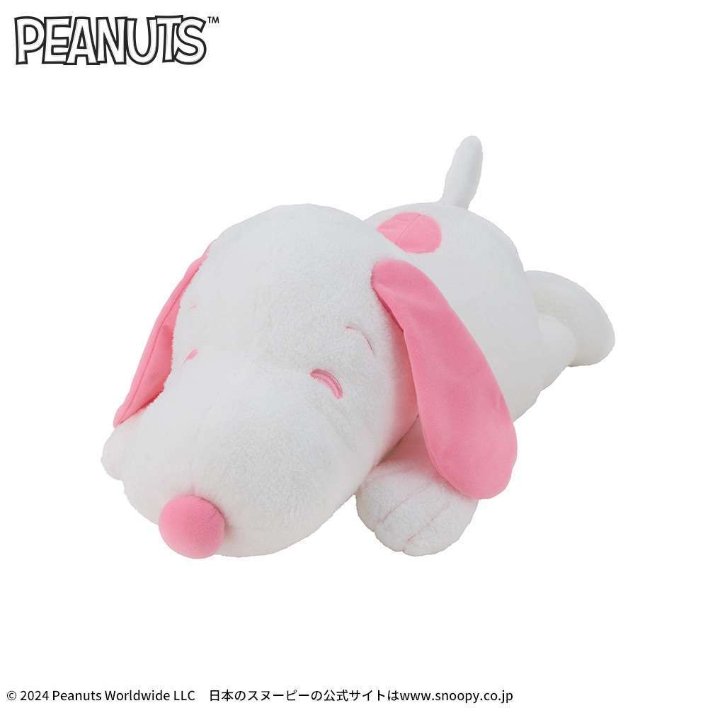 SNOOPY™ 寝そべり スーパーラージぬいぐるみ ピンクVer.