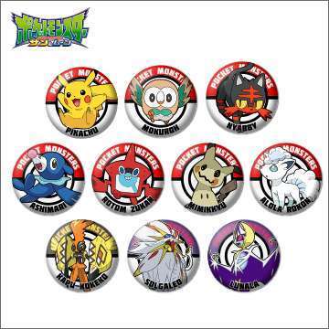 ポケモン缶バッチ サン&ムーン
