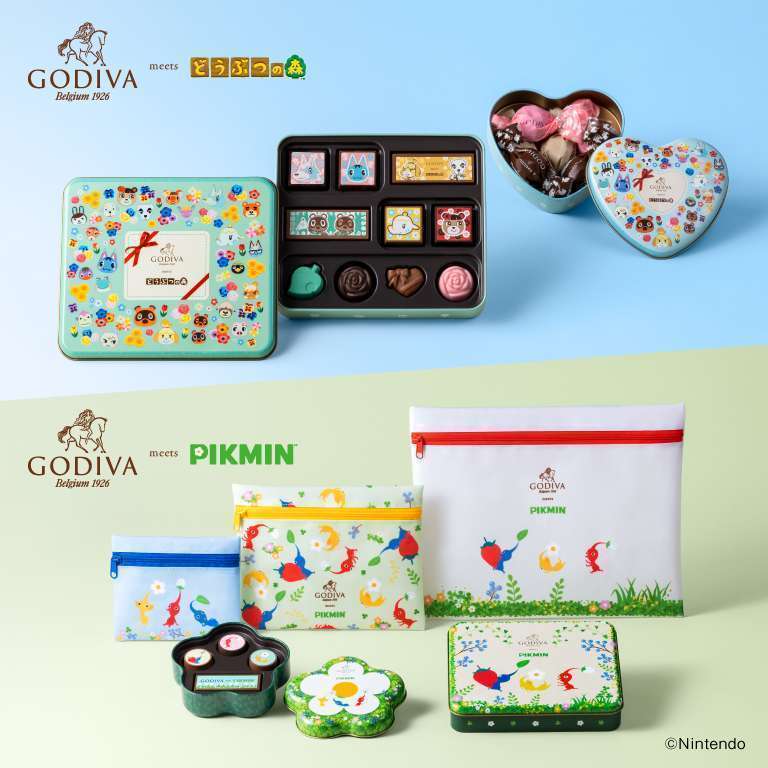 ゴディバ、ピクミンどうぶつの森コラボチョコ発売