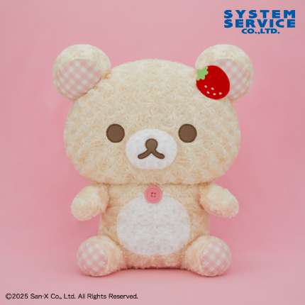 リラックマ パリのいちご ローズチェックぬいぐるみXL プレミアム コリラックマ