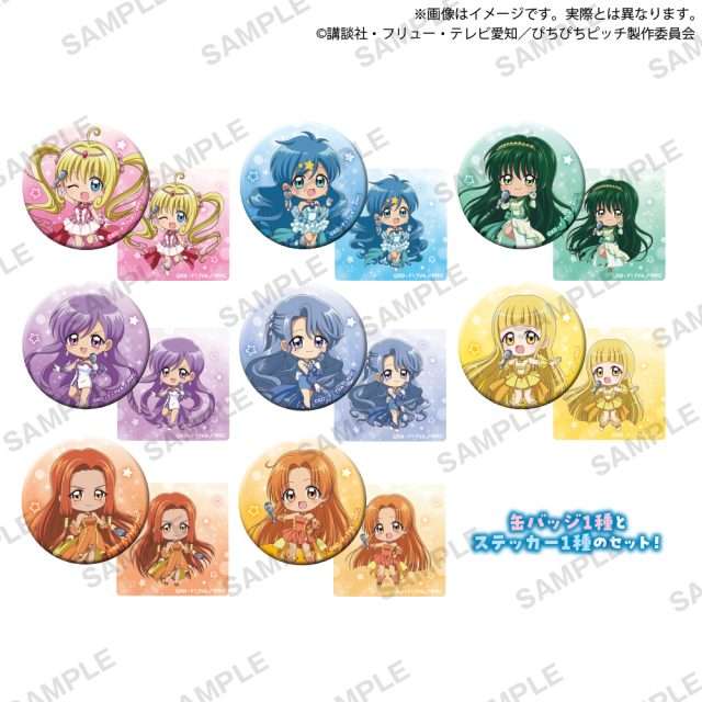 ぴちぴちピッチ 缶バッジ&ステッカー