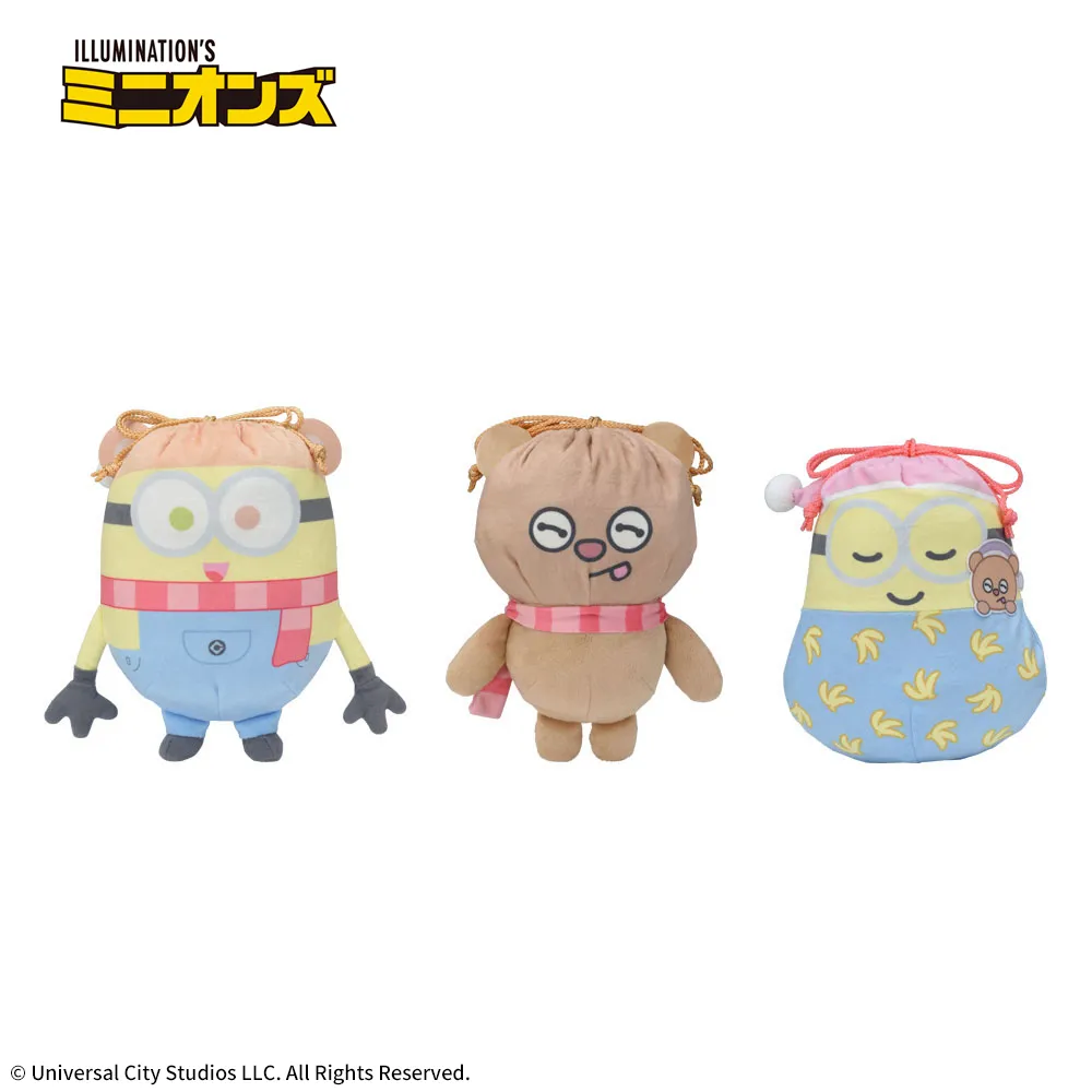 【モーリーファンタジー・PALO限定】ミニオンぬいぐるみ巾着ボブ&ティム