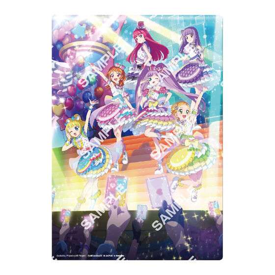 【ジャンボカードダスフラットガシャポン】アイカツ!×プリパラ クリアビジュアルポスター