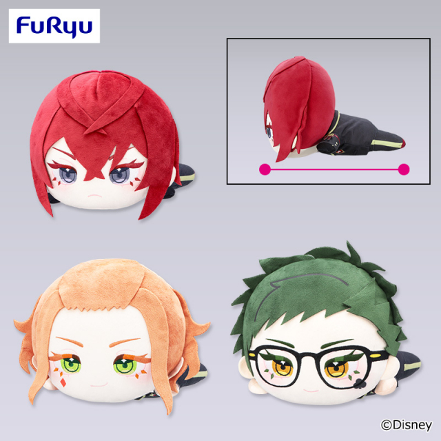 ディズニー ツイステッドワンダーランド ザ アニメーション プティラヴィ 寝そべりBIGぬいぐるみ~リドル・ケイト・トレイ~