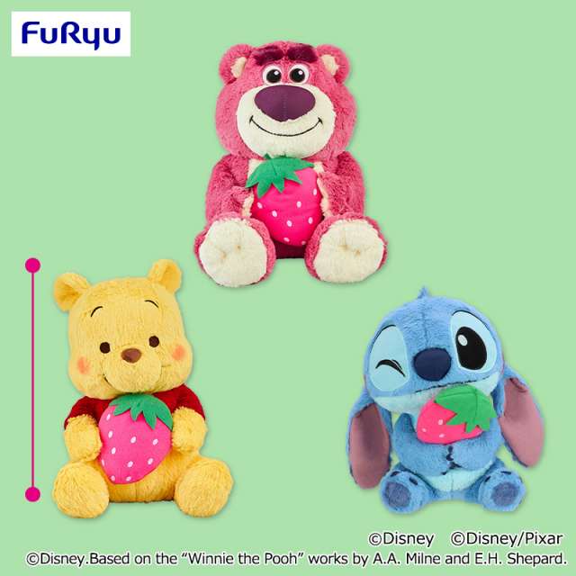 ディズニーピクサーキャラクター FukuFuku いちご大好きBIGぬいぐるみ