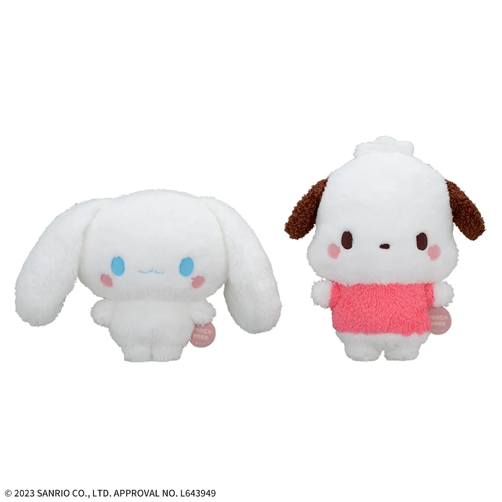 ゆるかわサンリオキャラクターズmocomeeMぬいぐるみシナモロール・ポチャッコ