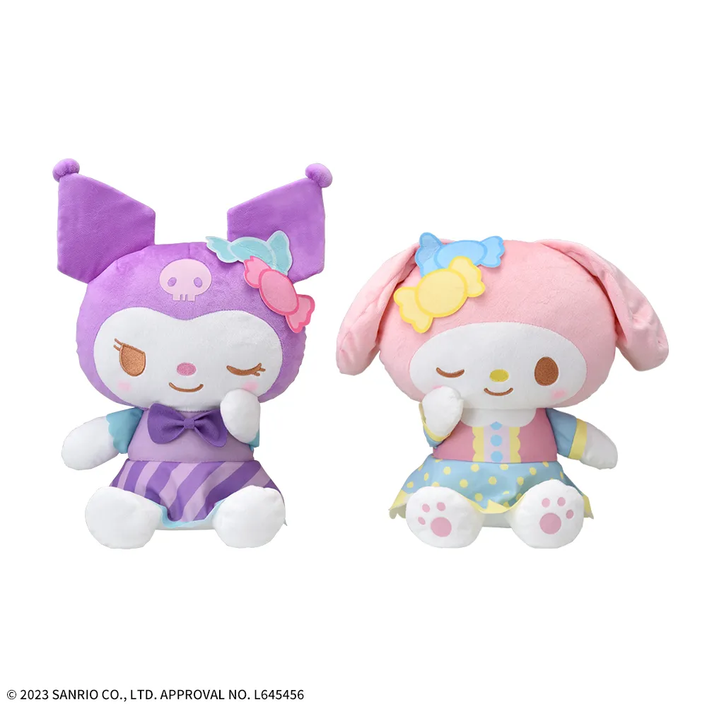 ゆるかわサンリオキャラクターズLぬいぐるみマイメロディ・クロミMAGICALCANDY