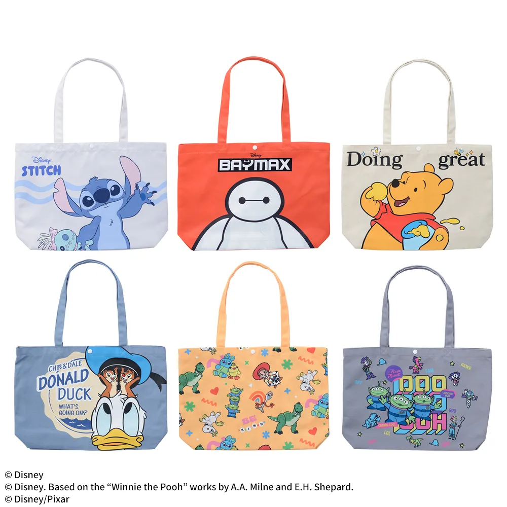 【ラウンドワン限定】ディズニー&ピクサーキャラクタープラチナムザッカトートバッグ