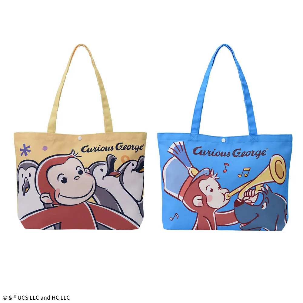 【ラウンドワン限定】おさるのジョージプラチナムザッカトートバッグ