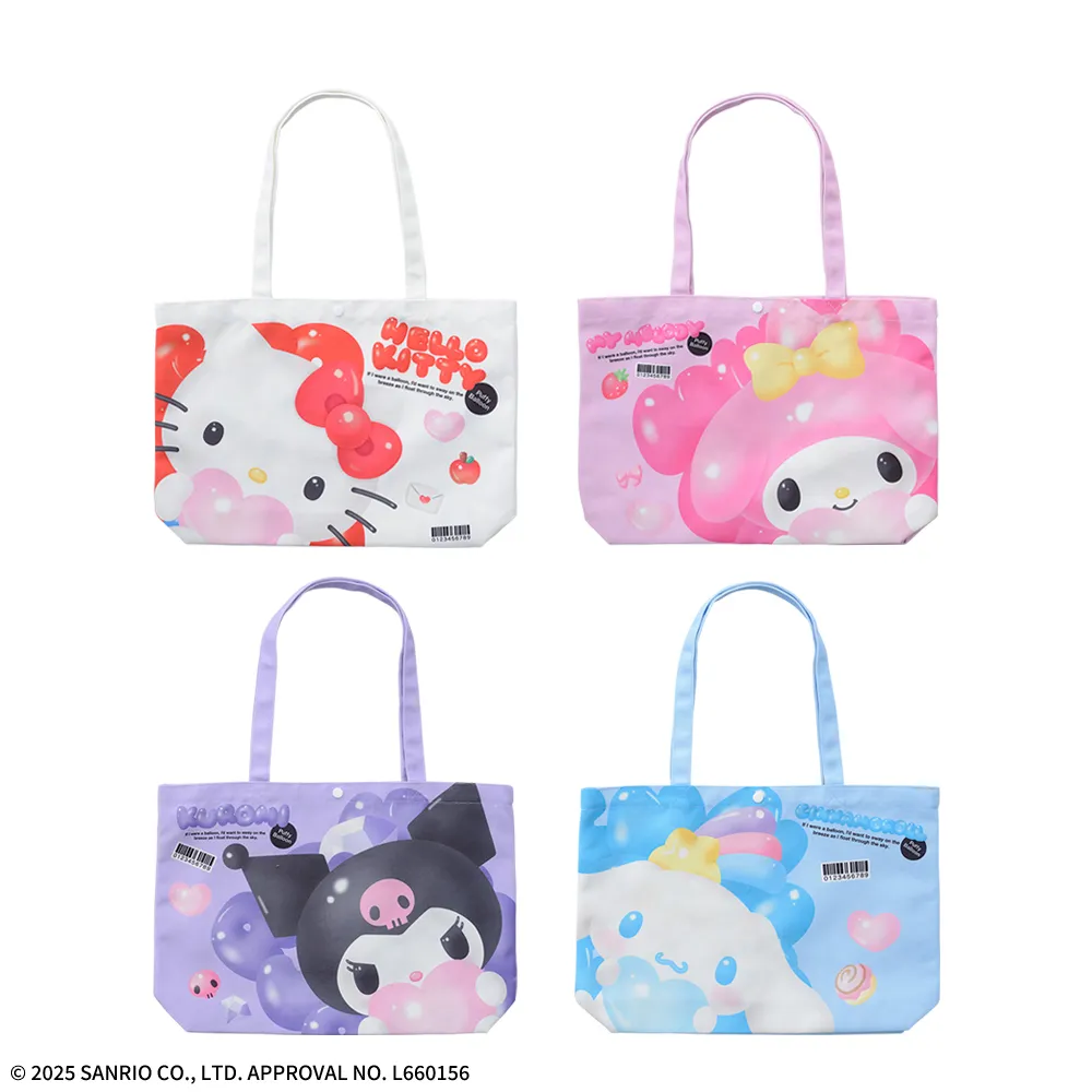 【ラウンドワン限定】サンリオキャラクターズプラチナムザッカトートバッグ
