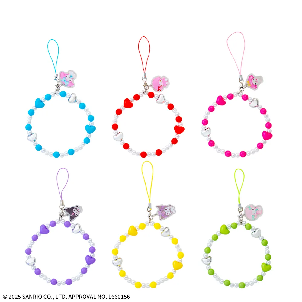 マイメロディ・クロミアクリルキーホルダー付ビーズストラップ