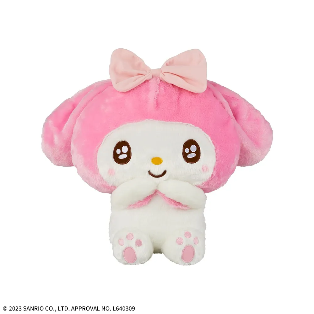 ゆるかわサンリオキャラクターズスーパーラージぬいぐるみマイメロディきゅるりんフェイス