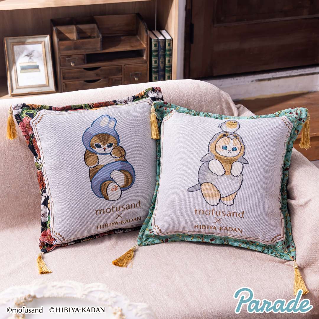 mofusand×日比谷花壇 ゴブラン織りクッション〜Winter〜