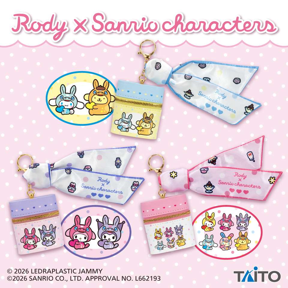 RODY×サンリオキャラクターズ　スカーフ付きチャームポーチ