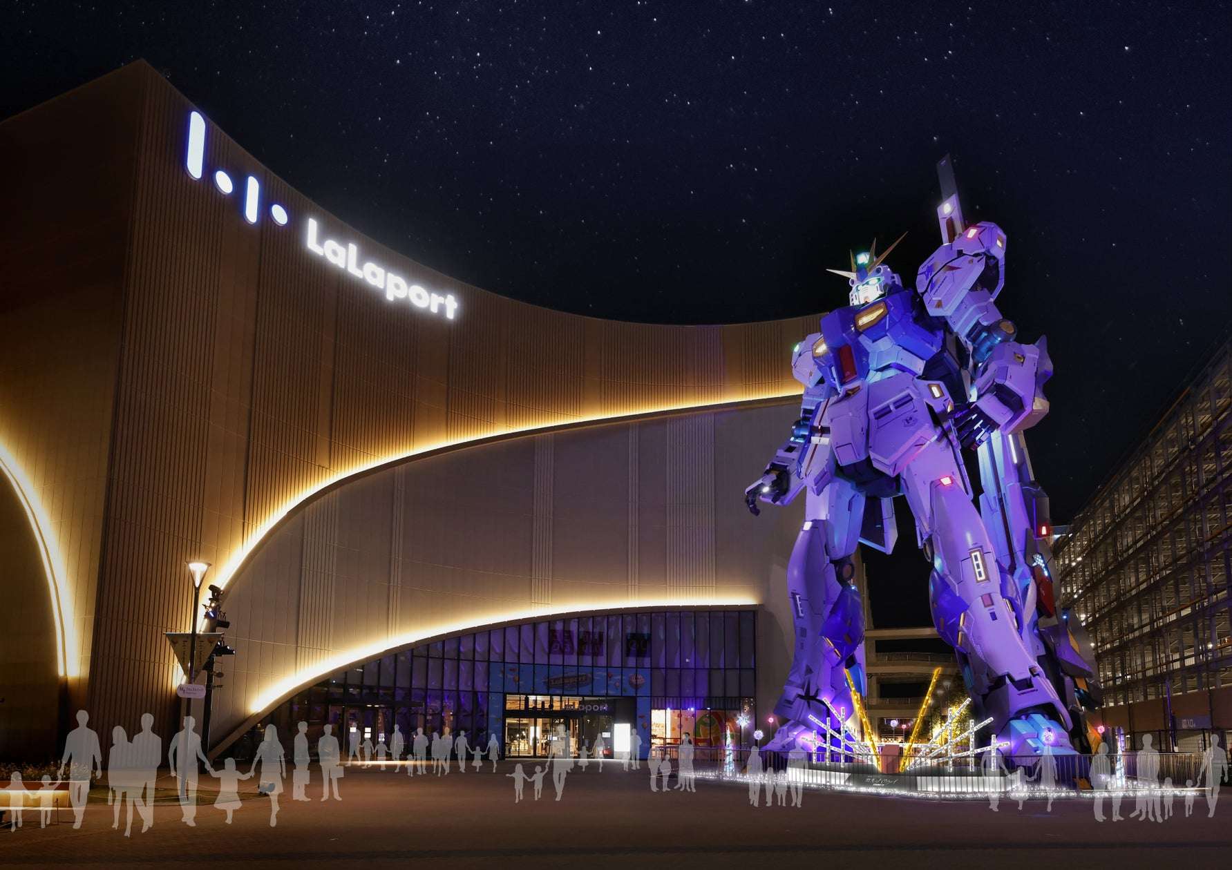 【2025年11月29日開催】実物大ν（ニュー）ガンダム立像 冬季限定25-26Ver.ライトアップ