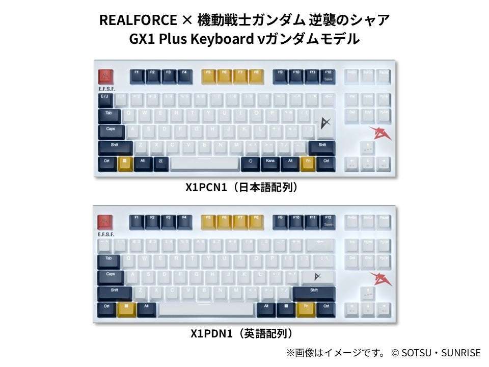 【2026年2月6日発売】REALFORCE × ガンダムシリーズ GX1 Plus Keyboard