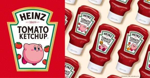 【2025年6月1日発売】ハインツ トマトケチャップ 逆さボトル（星のカービィ デザイン）