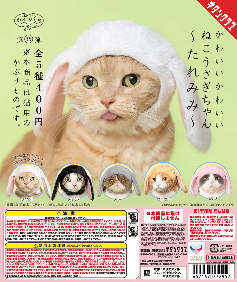 かわいい かわいい ねこうさぎちゃん　たれみみ