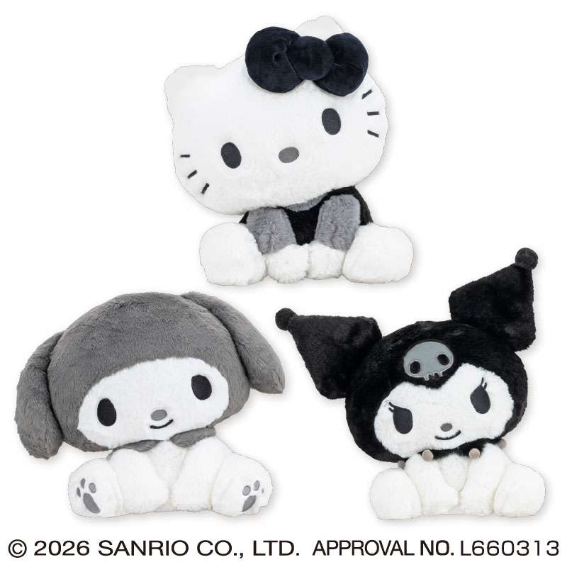 サンリオキャラクターズ モノクロおすわりドールBIGタイプ1