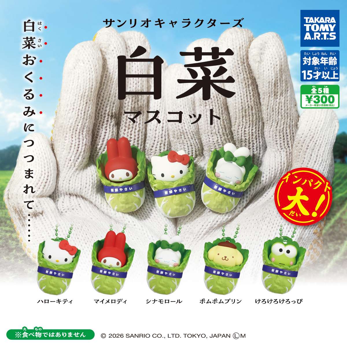 サンリオキャラクターズ　白菜マスコット