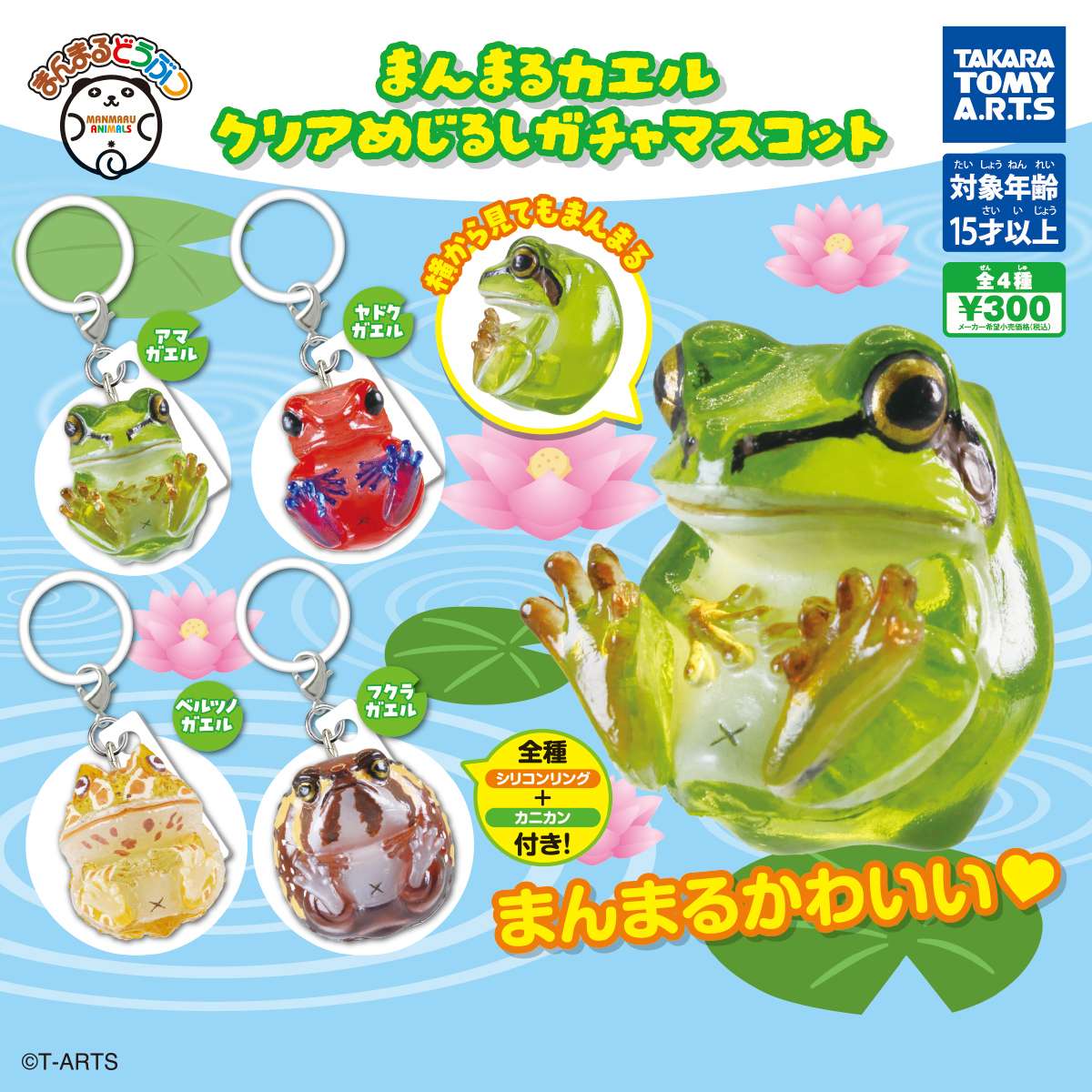 まんまるカエル　クリアめじるしガチャマスコット