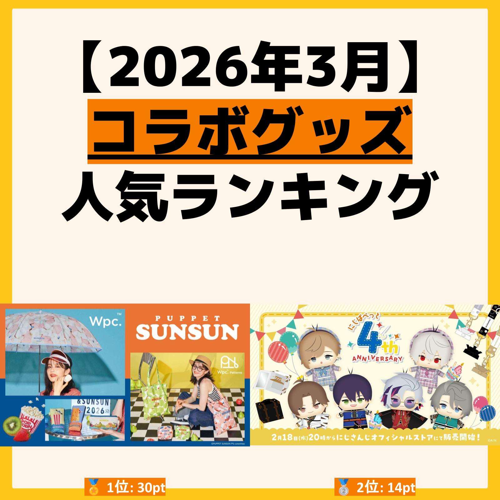 人気ランキング コラボグッズ