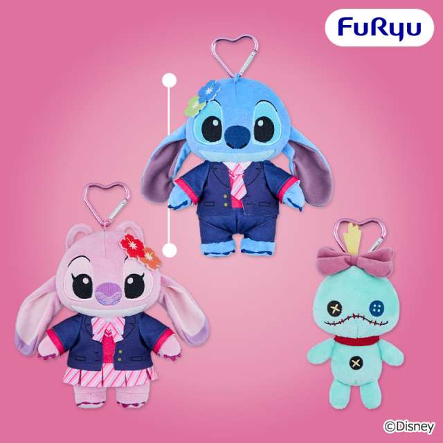 ディズニー　スティッチ ぎゃるKAWAふぉと カラビナ付きぬいぐるみ
