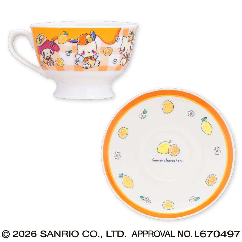 サンリオキャラクターズ ほっぴんぐてぃーたいむティーカップ＆ソーサー