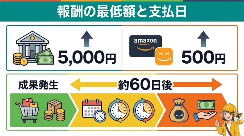 amazon アソシエイト Amazonアソシエイトの報酬はいくらから？最低支払額と支払日