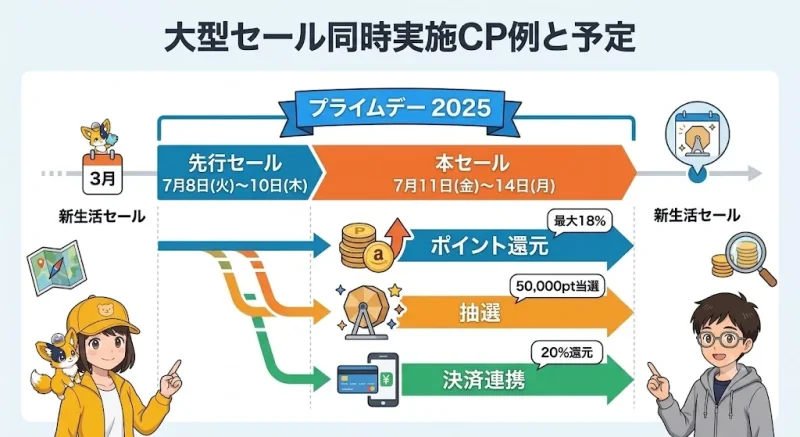amazon キャンペーン Amazon大型セール連動キャンペーンの実例と年間スケジュール