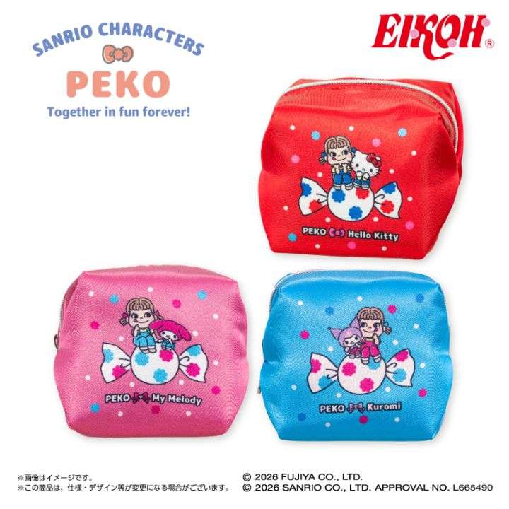 PEKO×サンリオキャラクターズ ミニキャラメルポーチ