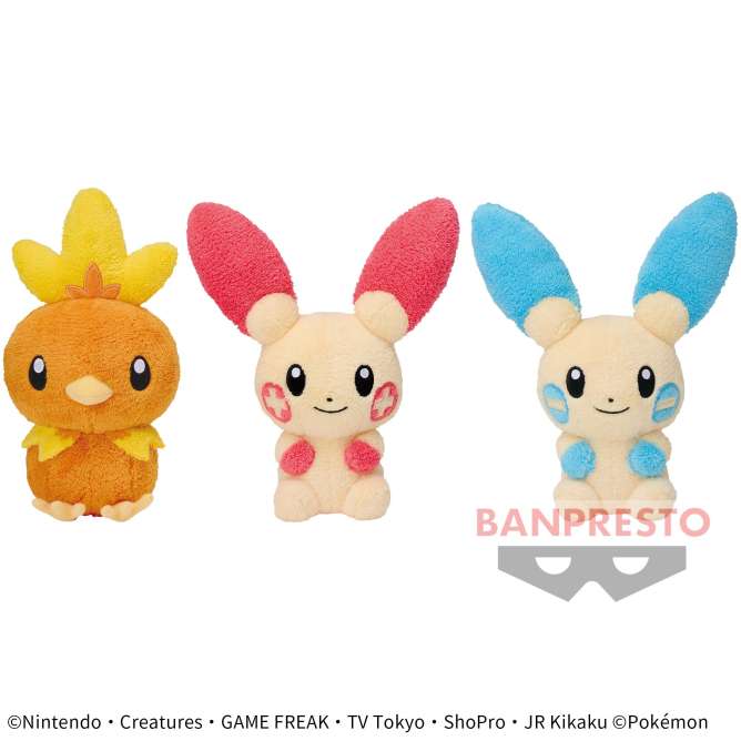 ポケットモンスター やさしいきもち ぬいぐるみ～アチャモ・プラスル・マイナン～
