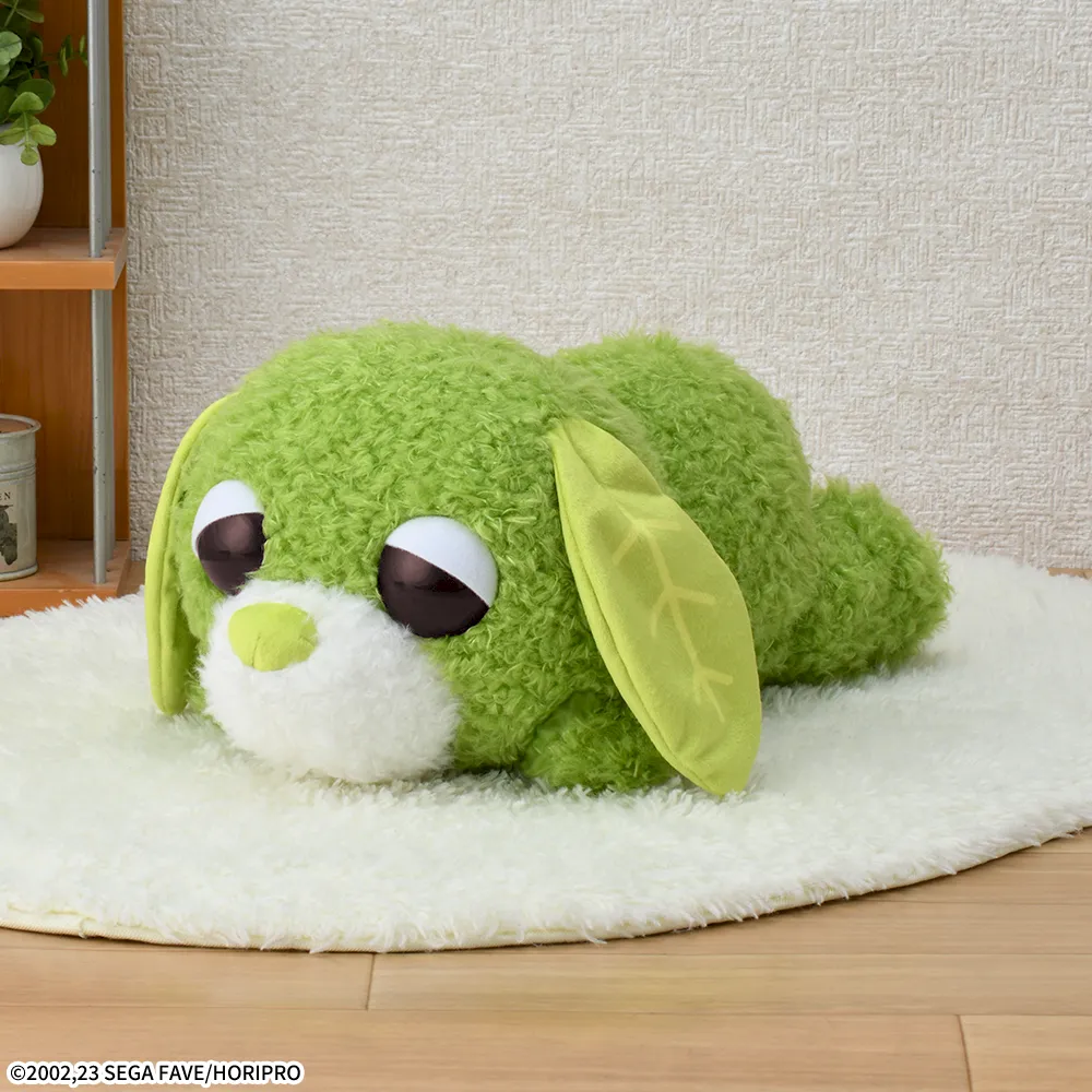 お茶犬寝そべりLぬいぐるみリョク