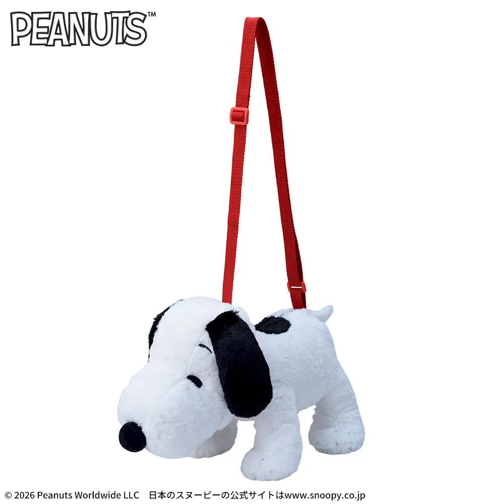 SNOOPY™プラチナムザッカぬいぐるみショルダーバッグおさんぽVer.