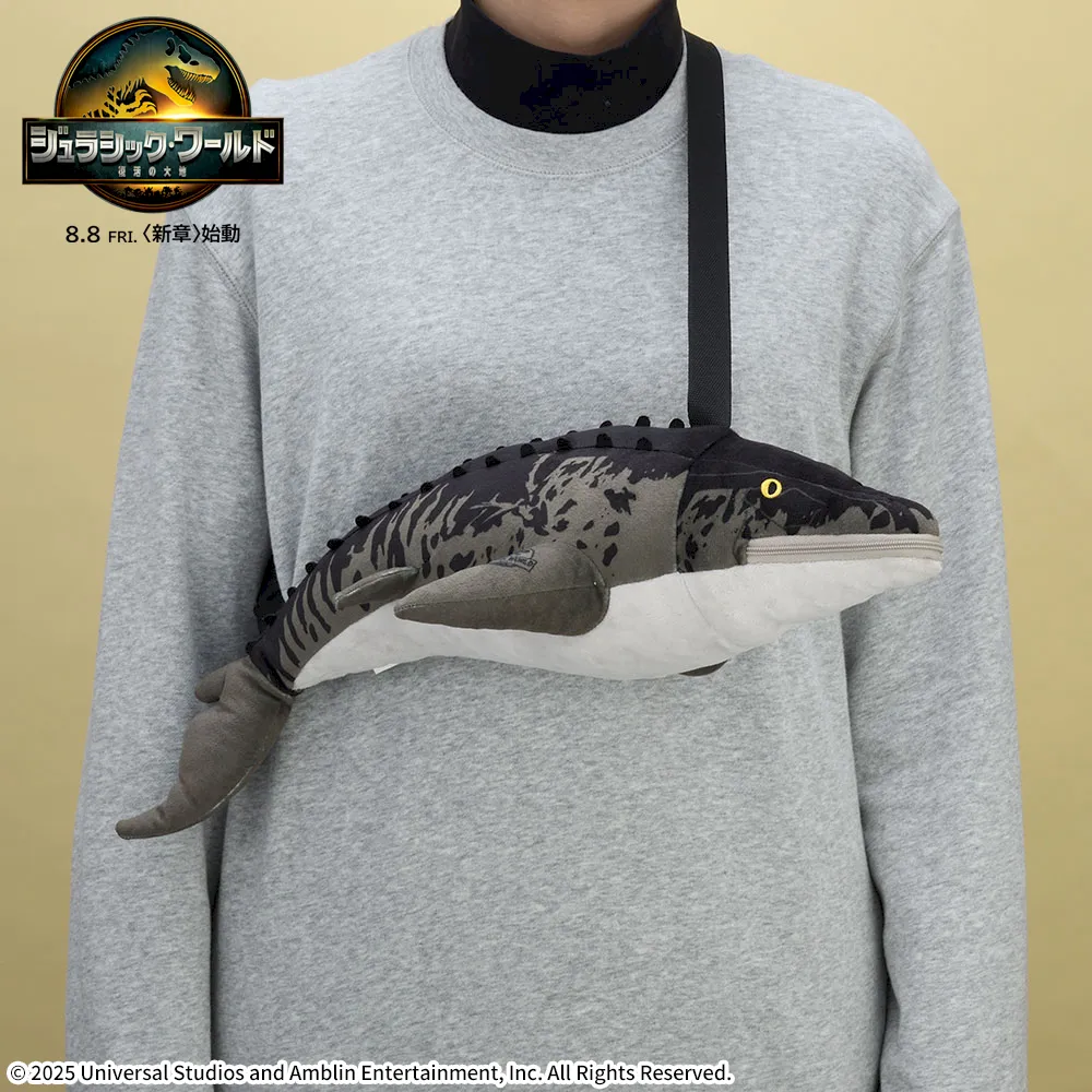 ジュラシック・ワールド／復活の大地プラチナムザッカぬいぐるみショルダーバッグモササウルス