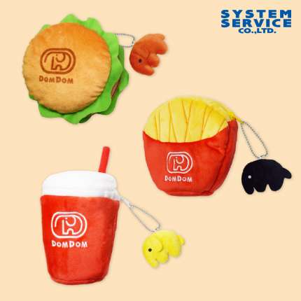 ドムドムハンバーガー マスコット付きポーチ