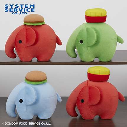 ドムドムハンバーガー ハンバーガーとポテトが乗ったどむぞうくんぬいぐるみ