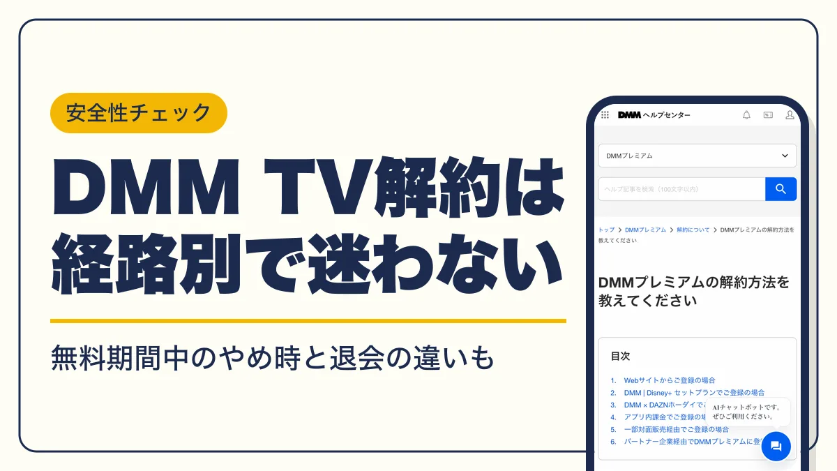 dmm tv 解約 アイキャッチ