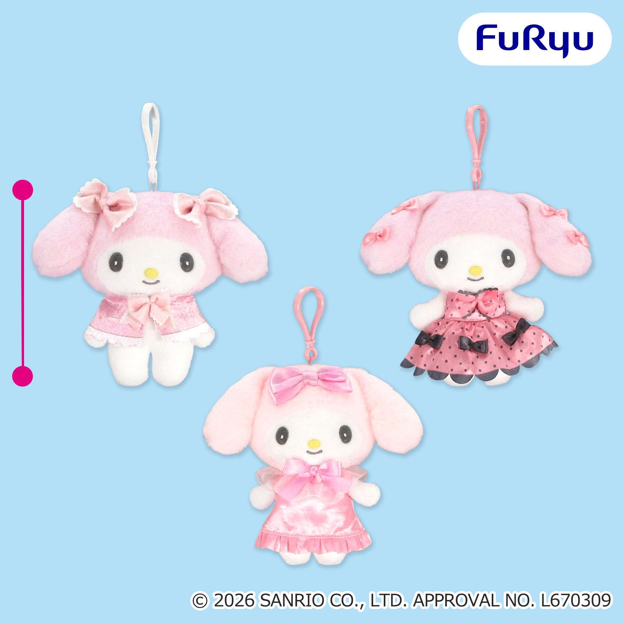 マイメロディ SANRIO FES 2026 カラフルリンクコーデ くりっぴぃ ぬいぐるみ