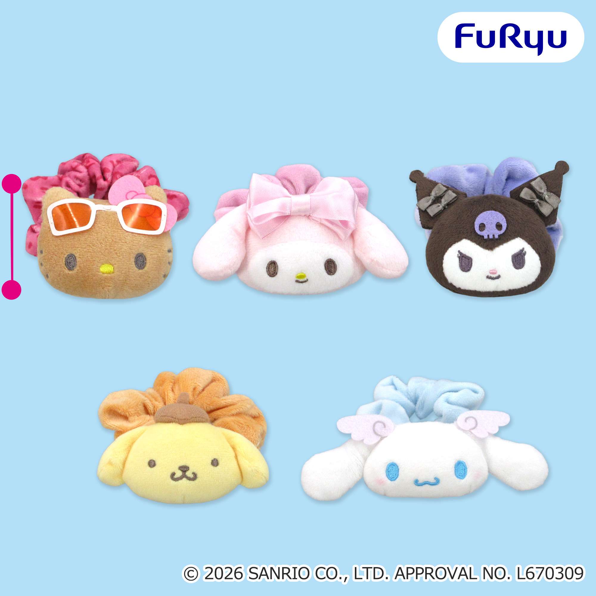サンリオキャラクターズ SANRIO FES 2026 カラフルリンクコーデ ぴょこきゅんシュシュ