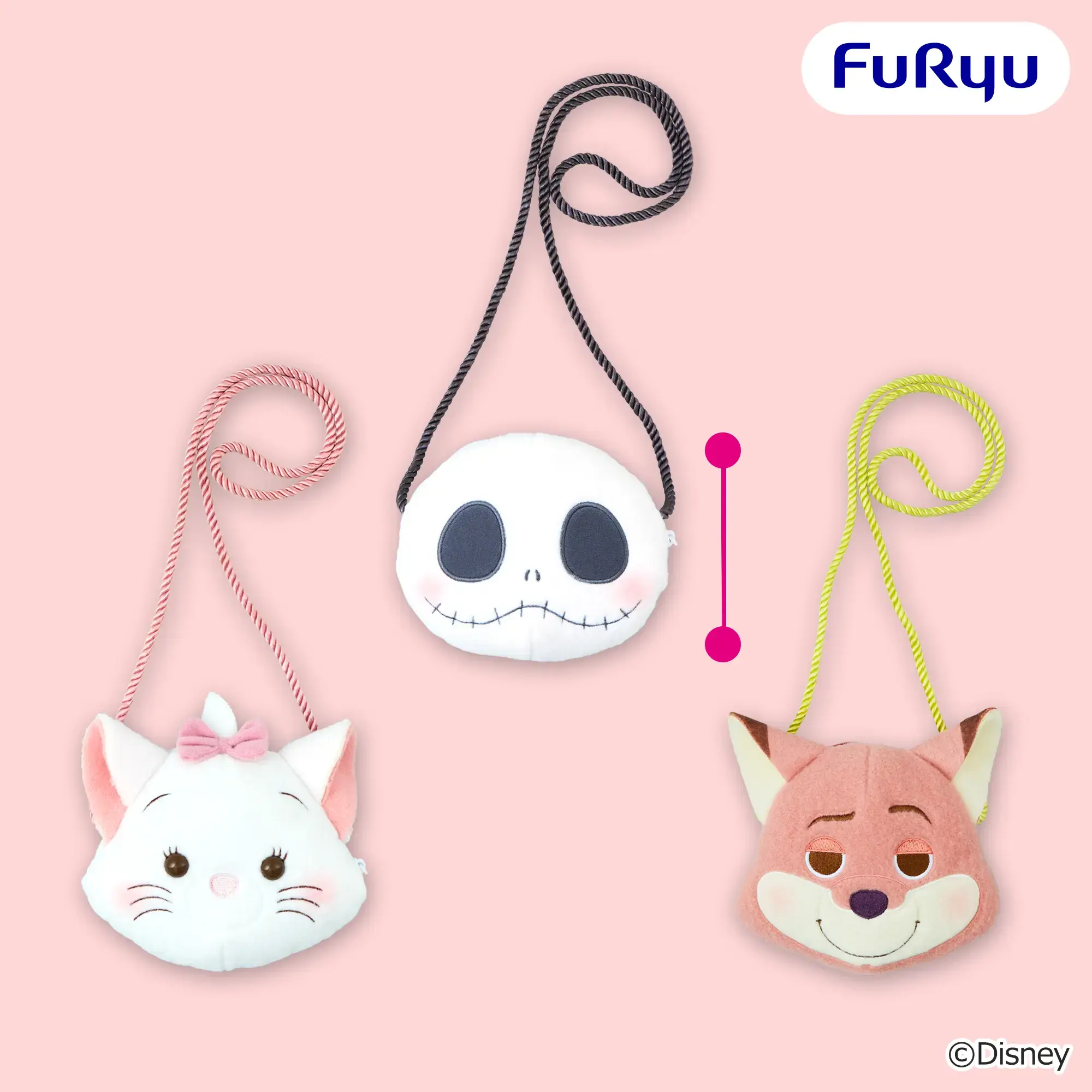 ディズニーキャラクター ミルキーボア ぬいぐるみポシェット～ジャック／ディズニー マリー／ニック～