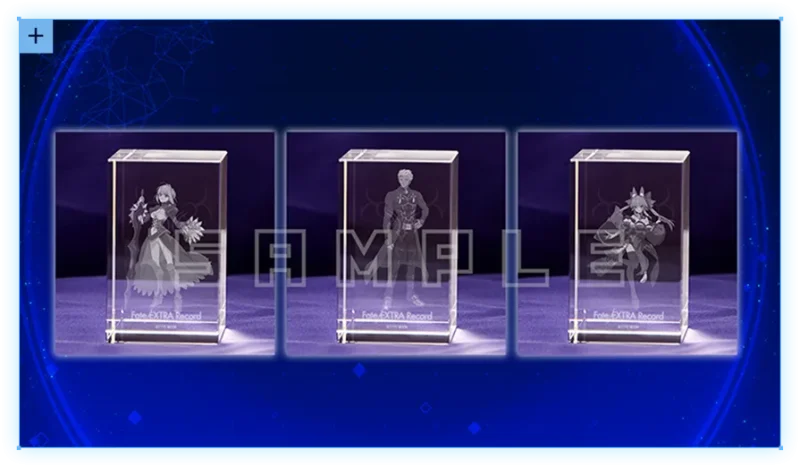 Fate/EXTRA Record 予約特典 エビテン限定セットの3Dクリスタルは1種類を選ぶ